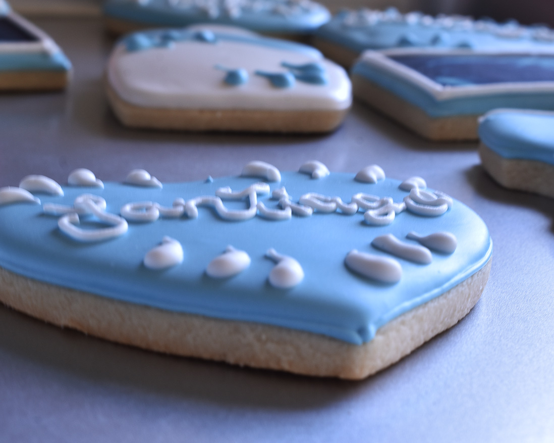 Baby shower custom cookies